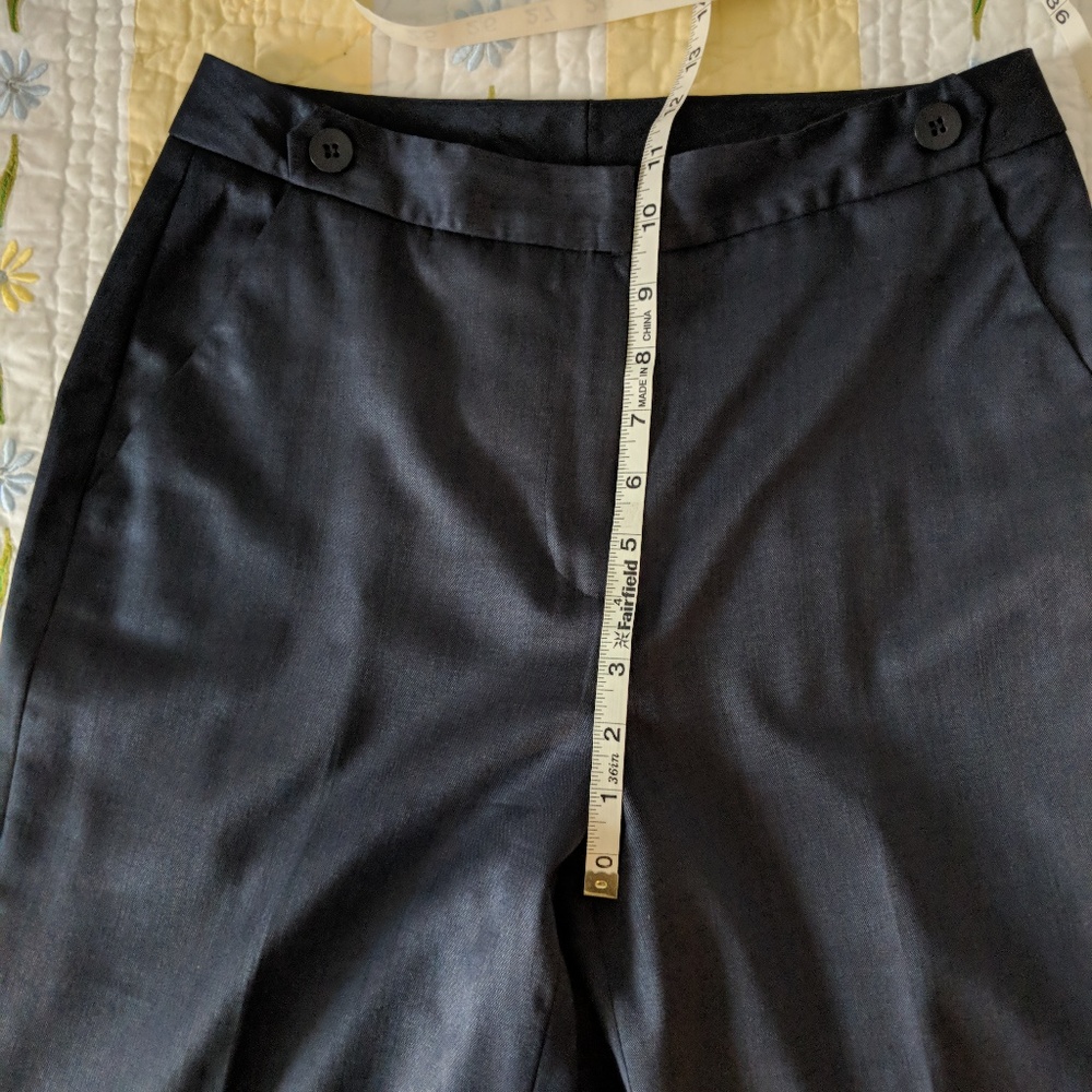 Classiques Enteir Petite Navy Wool/Silk Trousers - Picture 5 of 6